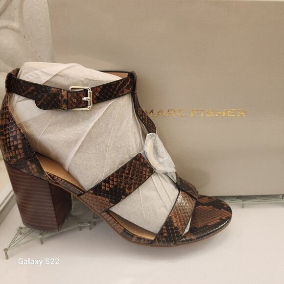 Marc Fisher "Walinda" Snakeskin print Sandals. NIB. Various. - Picture 1 of 13